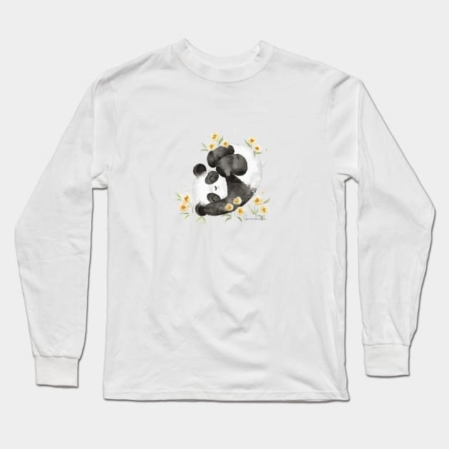 Rolling panda Long Sleeve T-Shirt by sannadorable